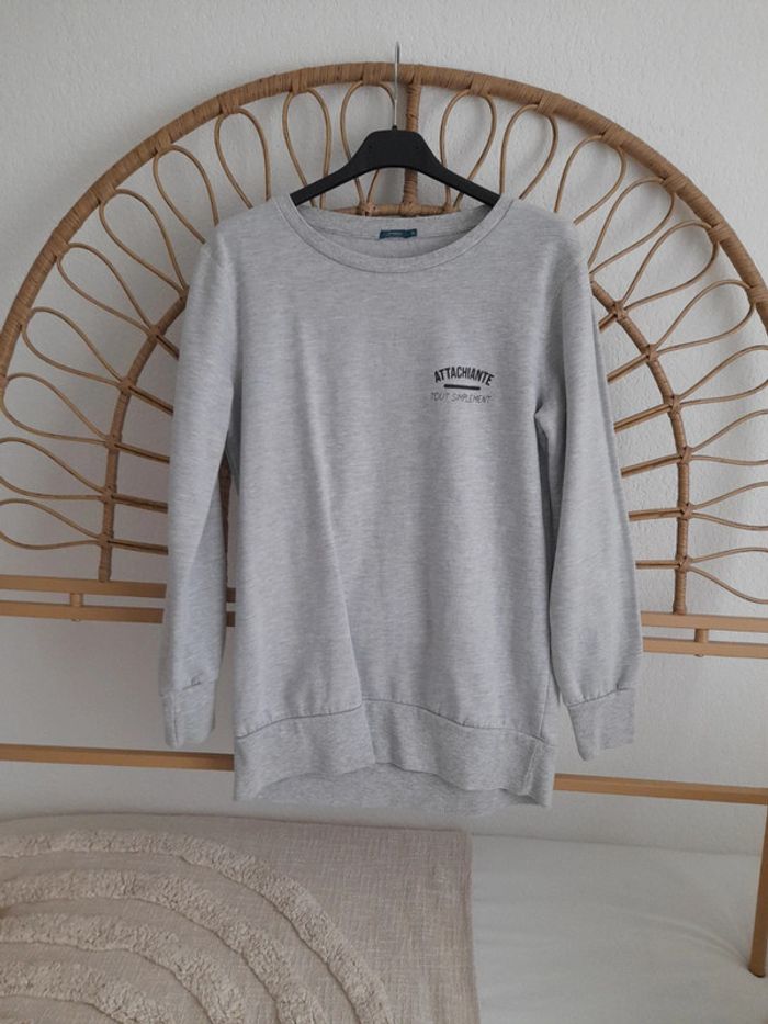 Sweat gris intérieur polaire Imprévu Home Wear taille S