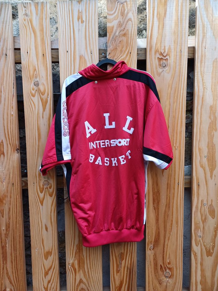 Veste vintage basket-ball à manches courtes Adidas Tracksuit année 80/90 taille XL - photo numéro 7