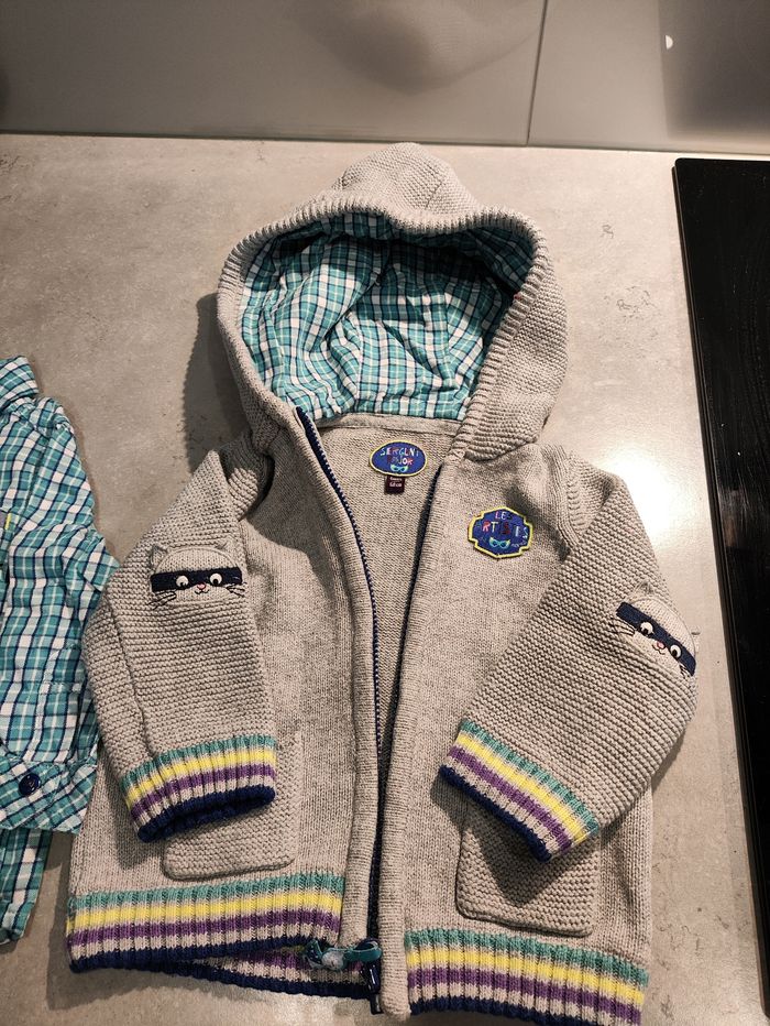 Lot bébé Sergent Major chemise et gilet assorti : 6 mois - photo numéro 2