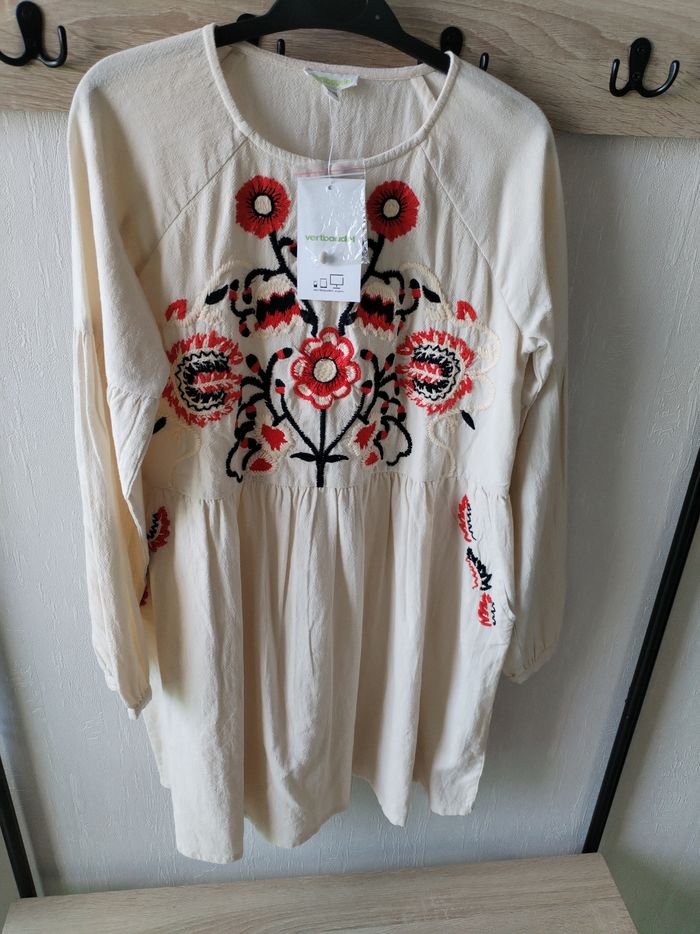 Robe manche longue motif fleuri " verbaudet" Neuf