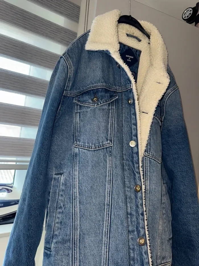 Veste en jeans superdry homme taille L - photo numéro 4