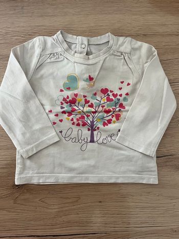 T-shirt manches longue à motifs bébé fille