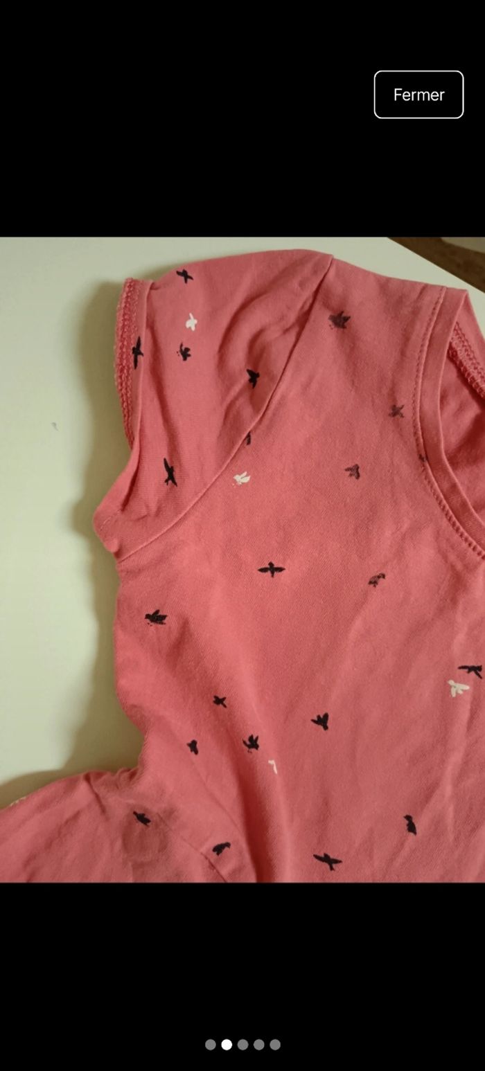 Robe avec oiseaux rose - photo numéro 2
