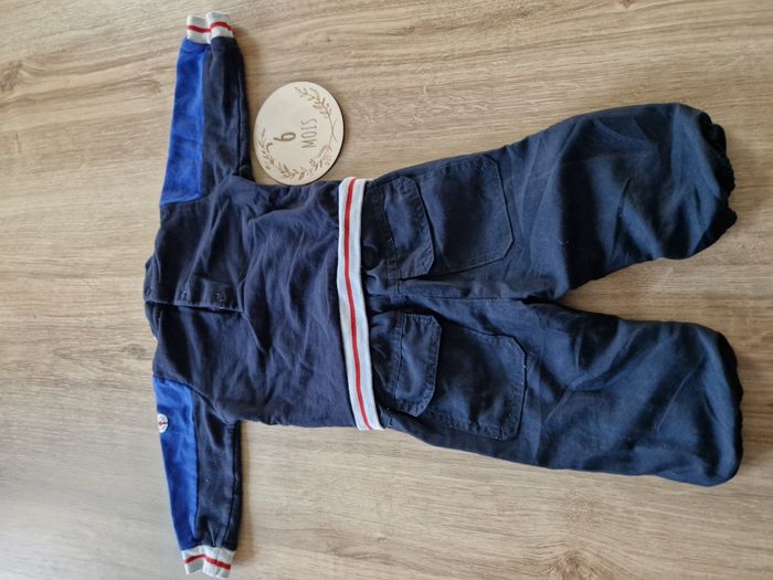 Ensemble 2 Pièces Marin Terre de Marins - Pull Bicolore 'Petit Marin' & Pantalon - 6 mois - photo numéro 3