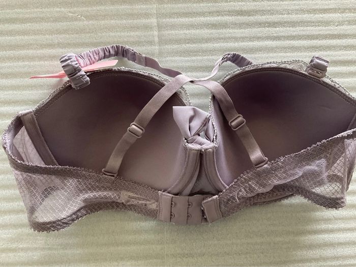 Soutien-gorge mauve et blanc Affinitas neuf - photo numéro 8