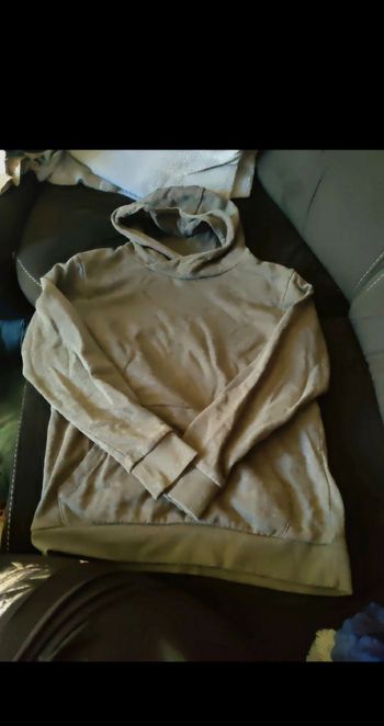 Sweat capuche gris foncé garçon xs