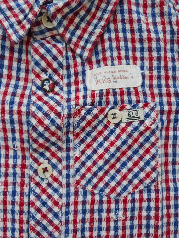 Chemise Manches courtes à carreaux - IKKS - 12 mois - photo numéro 3