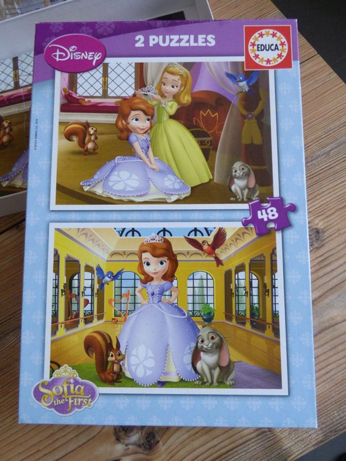 2 puzzles 48 pièces princesse Sofia