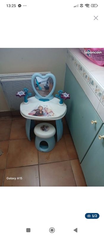 Coiffeuse jouet  reine des neiges