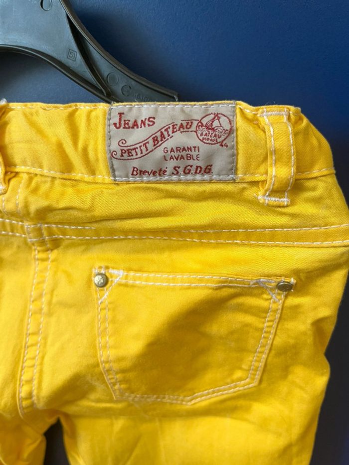 Jeans petit bateau jaune fille 4 ans - photo numéro 4