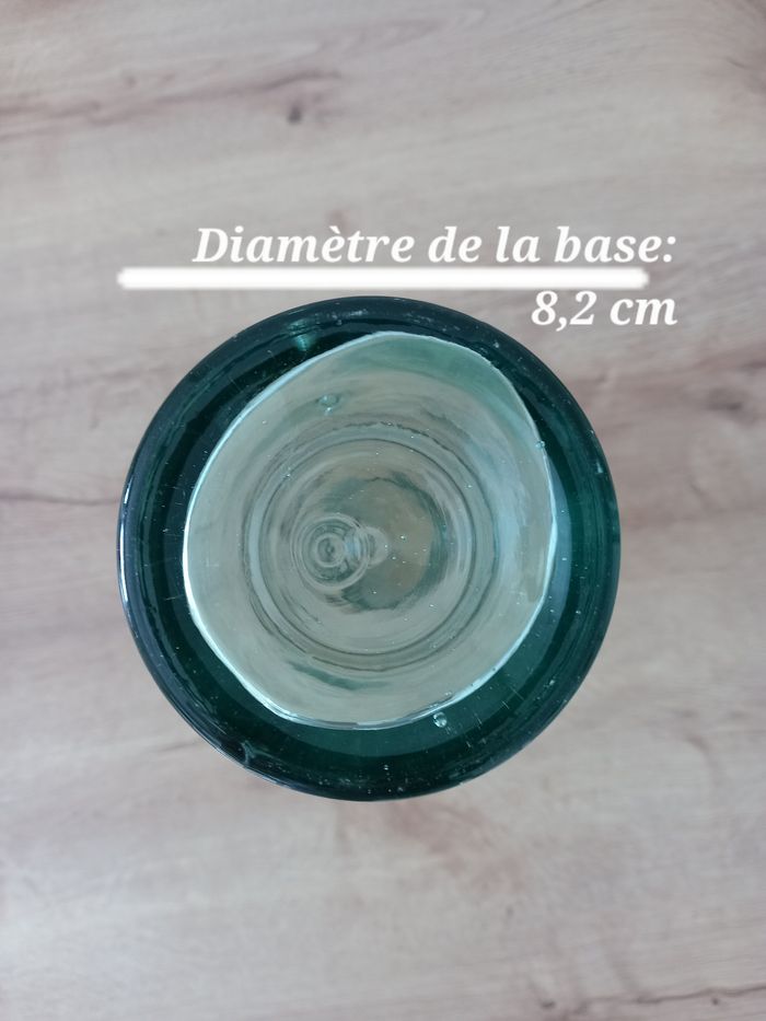 Bouteille de lait ancienne en verre soufflé. - photo numéro 6