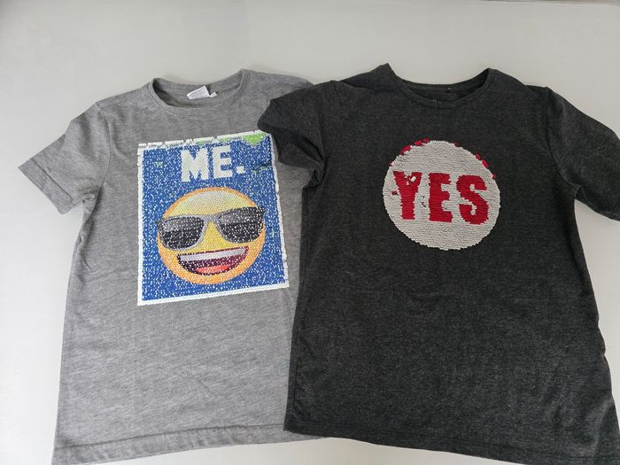 Lot de 2 T shirts sequin Taille 140 - photo numéro 2