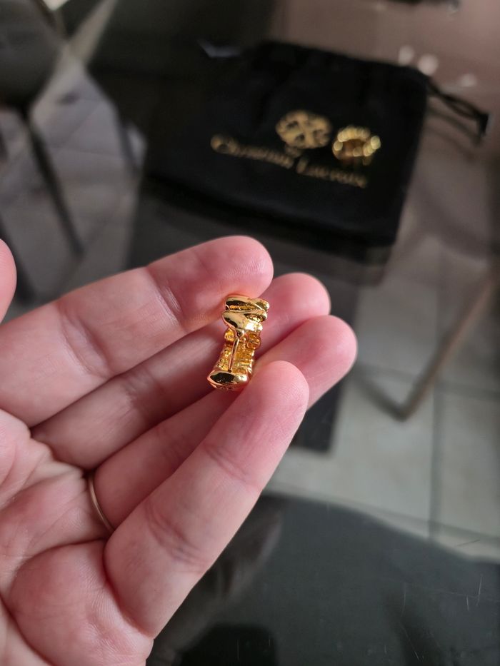 Boucles d'oreilles dorées cxl by Christian Lacroix - photo numéro 4