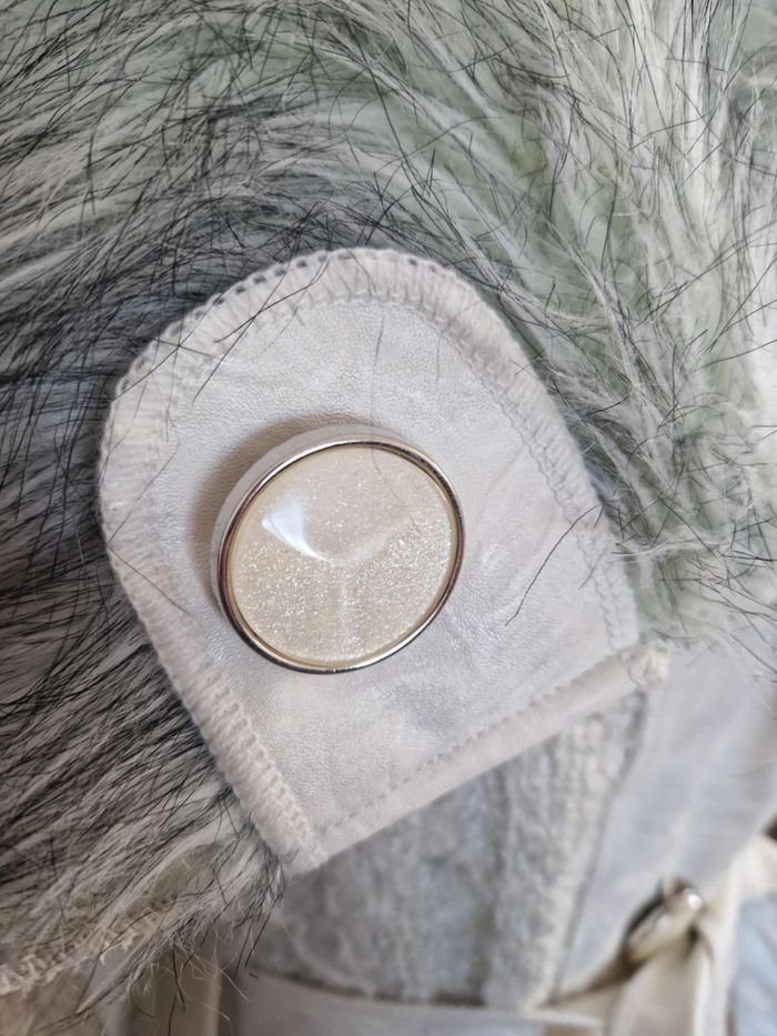 🧥 Manteau beige long Sophyline – Taille L/XL – Col fourrure - photo numéro 5