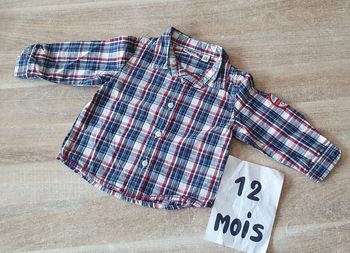 Chemise manches longues 12mois garçon