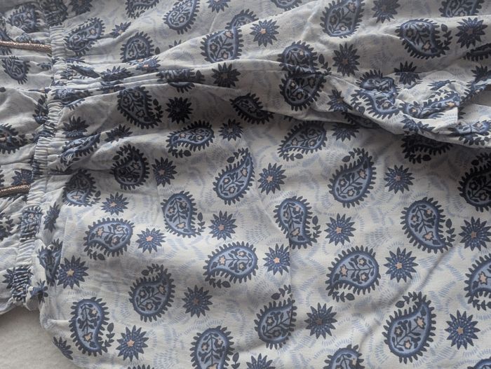 Combinaison bleu motif cachemire - 4A - Lulu castagnette - photo numéro 3