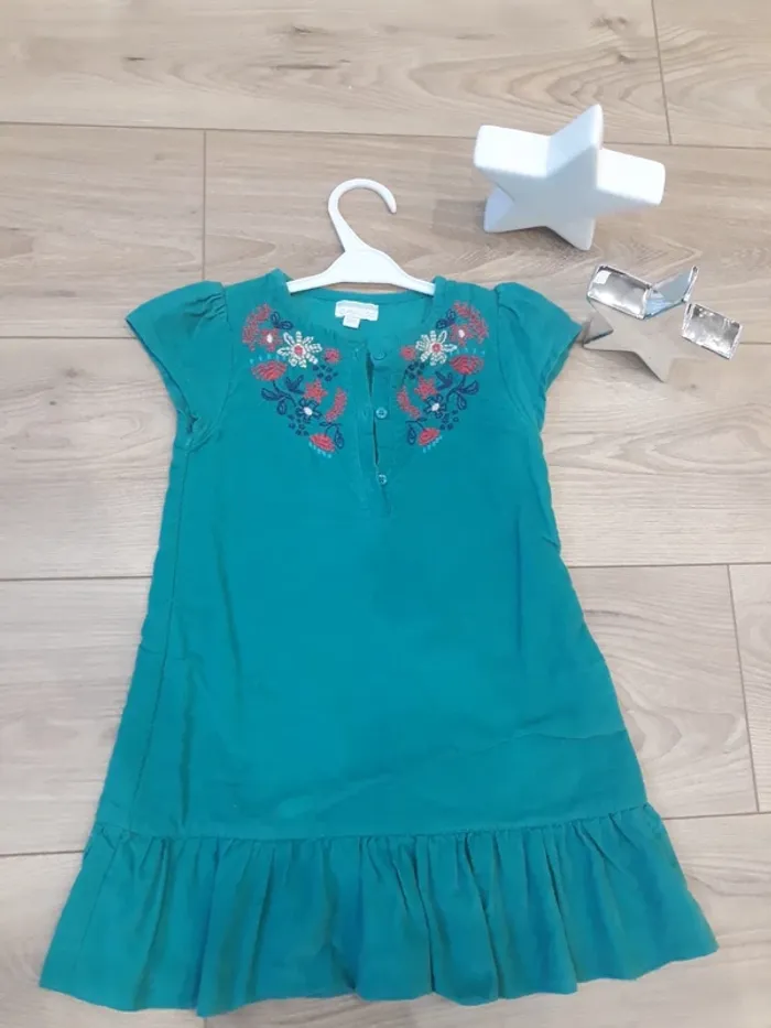 Robe fleurie en velours - photo numéro 5