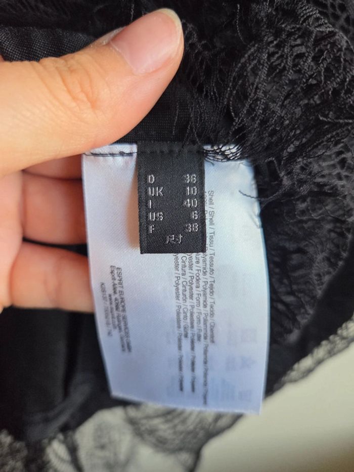 Robe noire en dentelle esprit - taille m - photo numéro 4