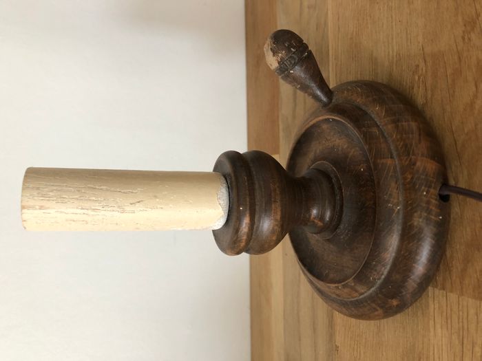 Lot de deux anciennes lampes bougeoirs à restaurer - photo numéro 2