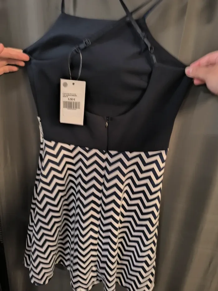 303438 robe marine et blanche femme S - photo numéro 2