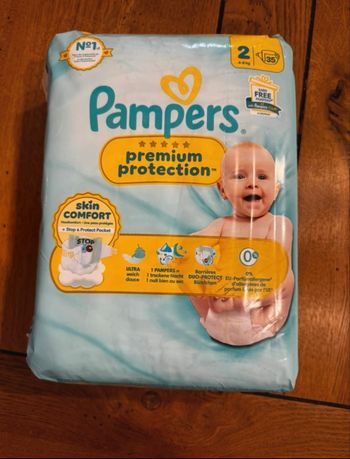 Couches Pampers T2 3-6kg – paquet neuf 35 couches – prix mini