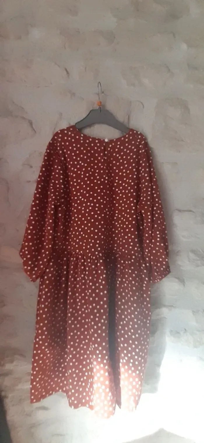 Robe marron à pois taille 34 - photo numéro 5