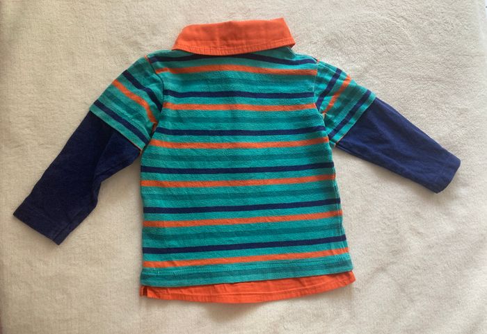 Polo manches longues rayé taille 12 mois - photo numéro 4