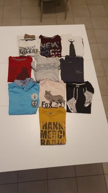 Lot de 10 t shirts manches longues en 10 ans