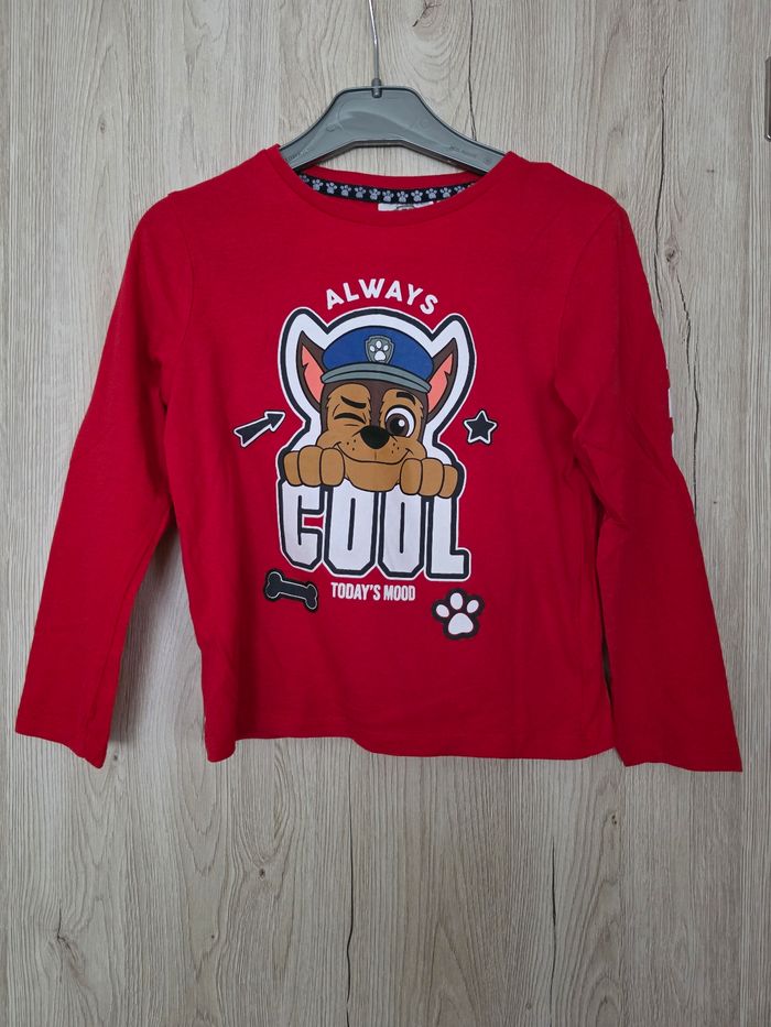 TEE-SHIRT MANCHE LONGUE PAW PATROL NICKELEDEON NEUF 6ANS