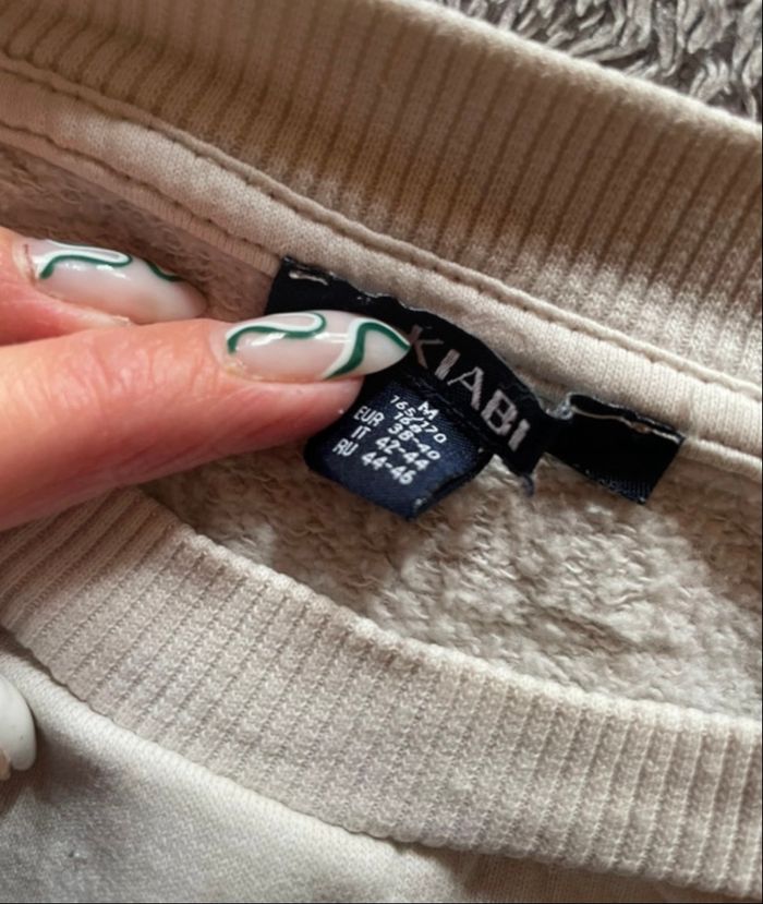 pull court KIABI Maryland - blanc & bleu, taille M - photo numéro 2