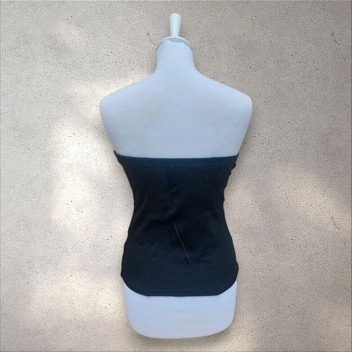 Bustier noir avec dentelle et strass taille L - photo numéro 4