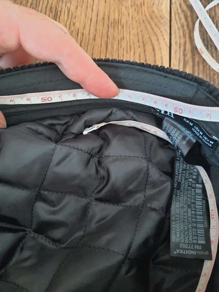 Casquette Zara en velour noir eur M 58cm - photo numéro 11