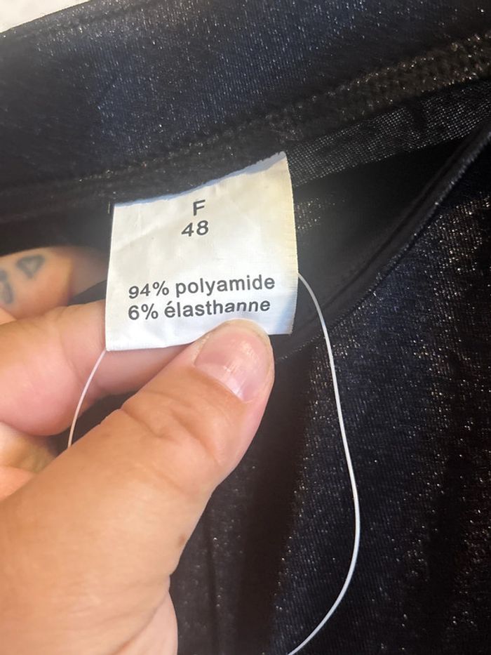 Leggings noir pailletée taille 48neuf avec étiquette - photo numéro 5