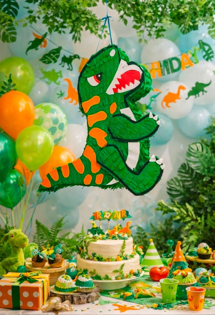 Pinatas XL anniversaire dinosaure