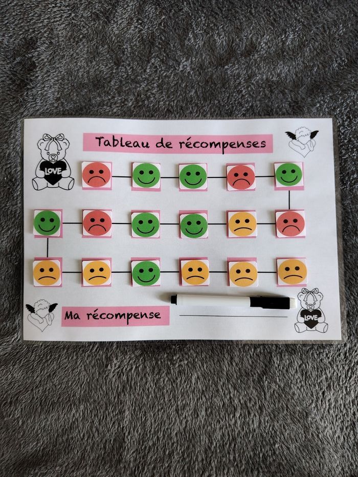 2 fiche plastifiée conçu pour les garçons - photo numéro 6