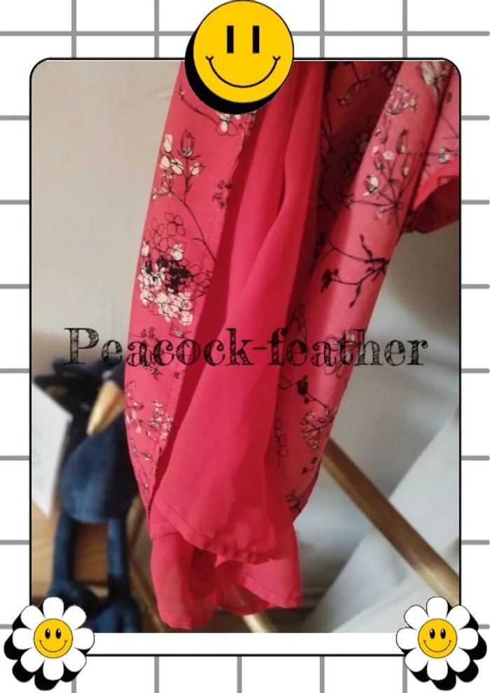 Robe rouge fleurie Kiabi 42 - photo numéro 8