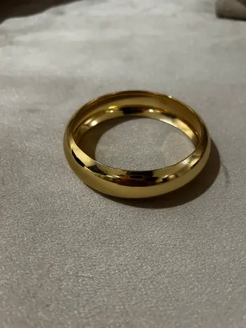 Bracelet jonc doré acier inoxydable - Neuf