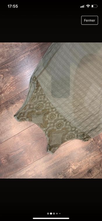 Robe gaufrée kaki