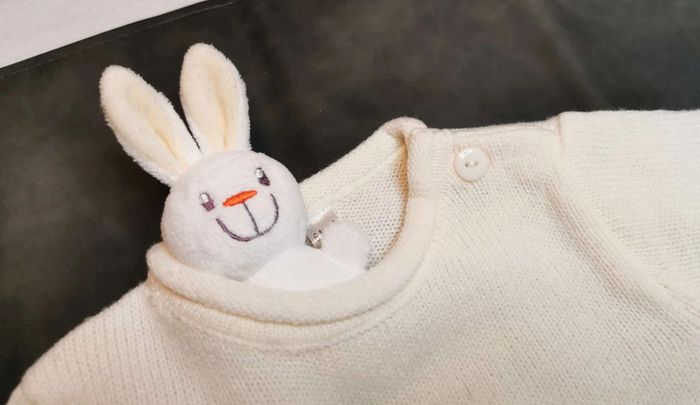 Pull 👣 crème 6mois/68cm - photo numéro 4