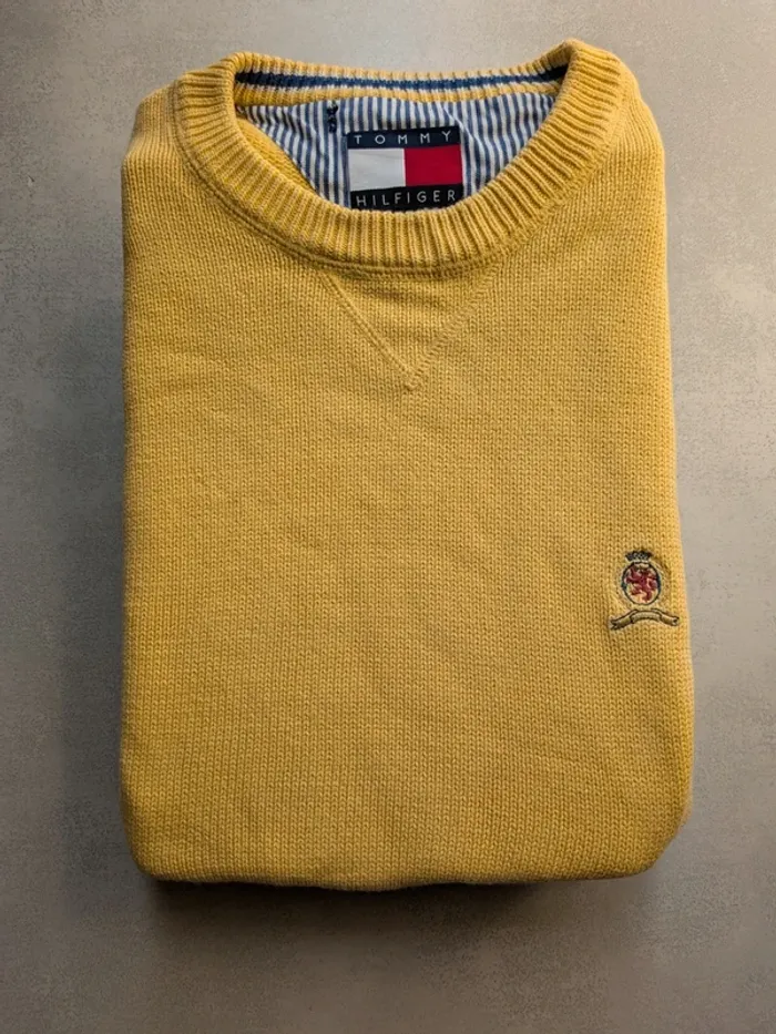 Pull léger Tommy Hilfiger – Tommy Lion Crest Flag Crew Neck Taille L