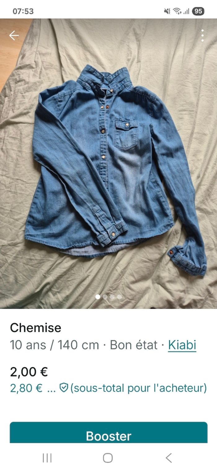 Chemise en jeans