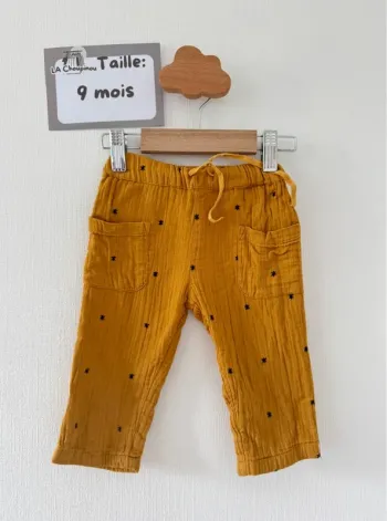 Pantalon gaz de coton - taille 9 mois 🌸