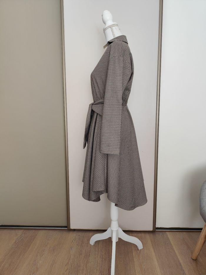 Robe neuve mi longue Maje taille 1 pied de poule automne hiver - photo numéro 5