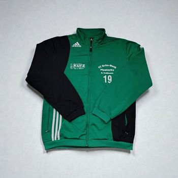 🧥 Veste Adidas Homme – Zippée – Vert & Noir – Style Training / Football