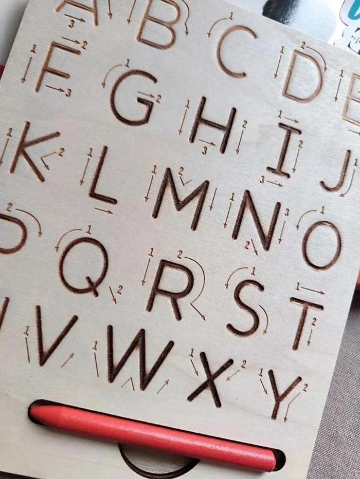 Tablette d'écriture en bois double face - photo numéro 2