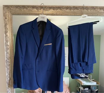 Costume deux pièce bleu