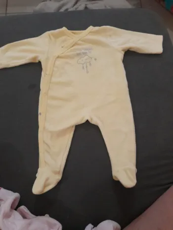 Pyjama jaune tous les sourires sont pour toi 3 mois de la marque z
