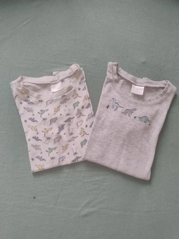 2 t-shirts garçon manches courtes