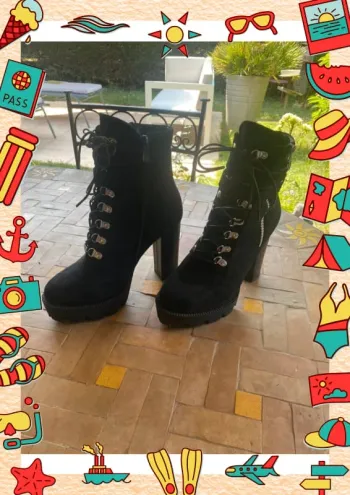 Bottines à talon haut 39 Raid Wide Fit Asos