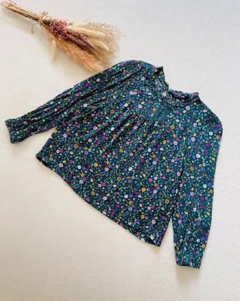 Blouse verte fleurie 4 ans - Kiabi